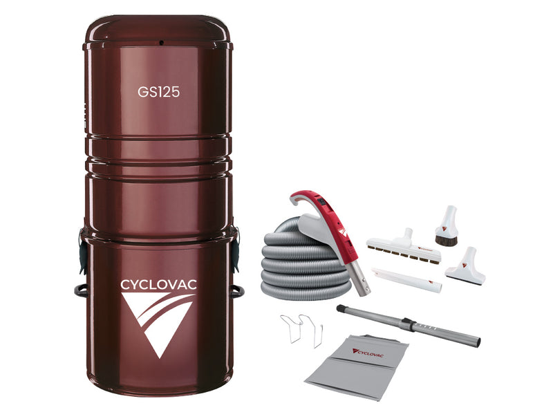 Cyclovac Central vacuum GS125 [with bag] including attachment kit 24V