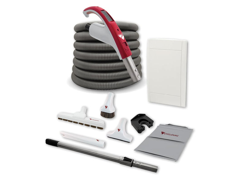 Cyclovac H325 hybrid Vacuum with 1 Retraflex retractable hose inlet including attachments and the installation kit