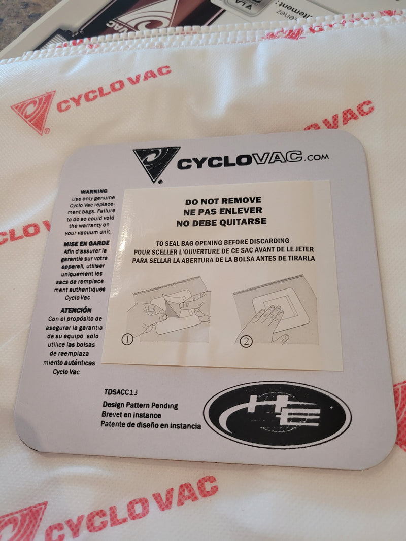 Cyclovac electrostatic filter bag for models Constructor, 200, 210, 215, 315, 700 [C053] - MLvac.com