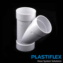 Plastiflex Central Fitting 45 Degree, WYE, White