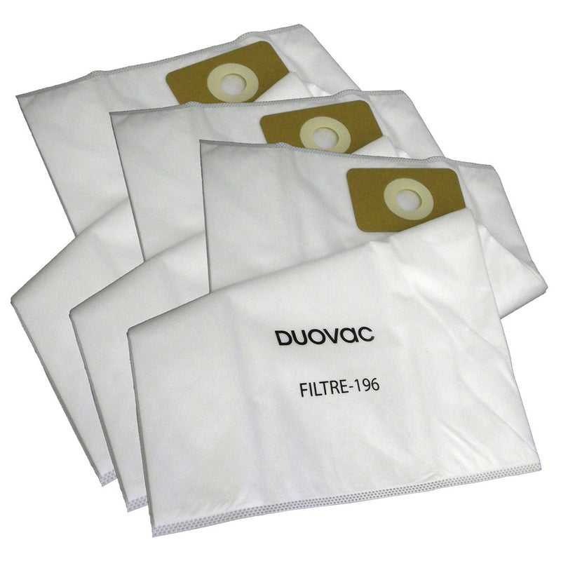 Duovac FILTRE-196-DV Air High Efficiency Central Vacuum Bags 3 Pack