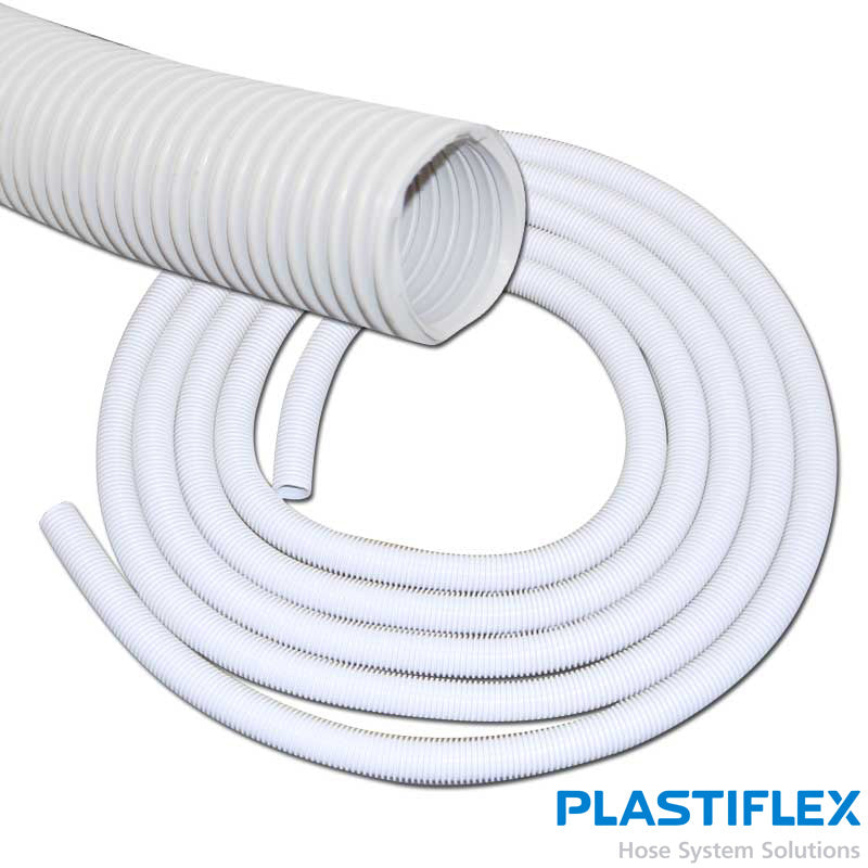 Air Hose 30' X 1 3/8" Light Grey Crush-proof Plastiflex - MLvac.com