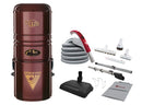 Cyclovac Central vacuum GS125 (with bag), including electric attachment kit 110/24V with Super Luxe brush 12", hose 35'