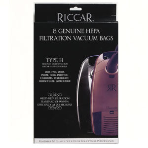 RHH-6 Riccar OEM HEPA Bag Pack of 6 Type H - MLvac.com